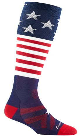 Darn Tough Kids Captain Stripes Over-the-Calf Lightweight Ski & Snowboard Sock 2025