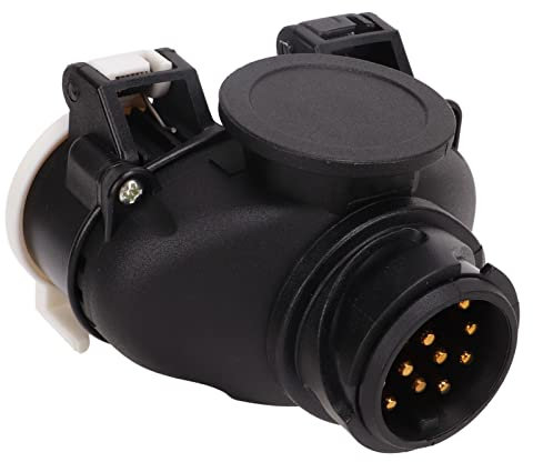 Yctze 13-poliger auf 7-poliger Anhängerstecker-Adapter, Doppelsteckdose P, Kfz-Anhängerkupplung, Doppelsteckdose, Adapter, Anhängerstecker, Konvertierungsadapter, Anhänger S