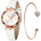 CIVO Damen Uhr Analog Quarz Wasserdicht: Minimalistisch Lederarmband Mode Kreative Weiß