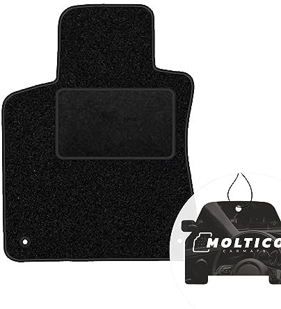 moto-MOLTICO Fahrer Fußmatte Auto Velours Fahrerseite Autoteppiche Schwarz Fahrermatte 1-teilig passend für Peugeot 308 II 2013-2021