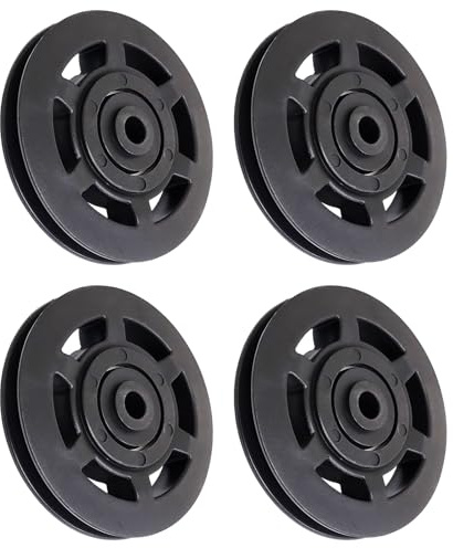 2 paia (4 pezzi) di pulegge con cuscinetti per cavo ruota da palestra attrezzature fitness 95 mm