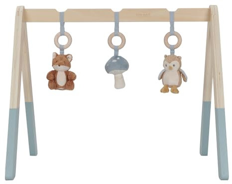 Little Dutch 8910 Holz Baby Gym Spieltrapez mit Stoff Anhängern - Forest Friends