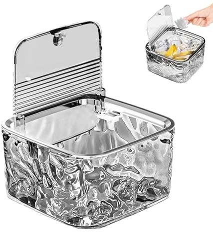 Organizador de accesorios para el cabello, almacenamiento de las pinzas para el cabello - Caja de almacenamiento para el cabello - Contenedor de elementos pequeños con tapa, soporte para horquilla, po