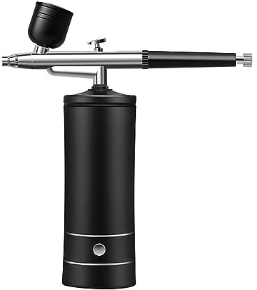 Airbrush-set – nagelkompressor för hantverksfärgning, tårtmålning, tatuering smink och hårfärgning – perfekt för hudåterfuktning