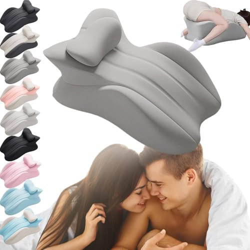 Cojín de cadera para parejas, almohada multifuncional para levantamiento de cadera, cojín de glúteos para parejas, almohadas de cuña de espuma viscoelástica cómodas multiposición, proporciona apoyo