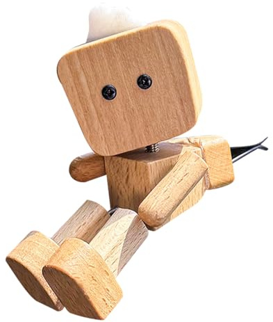 Tktouci Decoración para Tablero,Figura De Madera Oscilante para Salpicadero O Escritorio | Escultura con Pies Que Bailan para Salidas Familiares Regalos De Hogar Cumpleaños Y Viajes