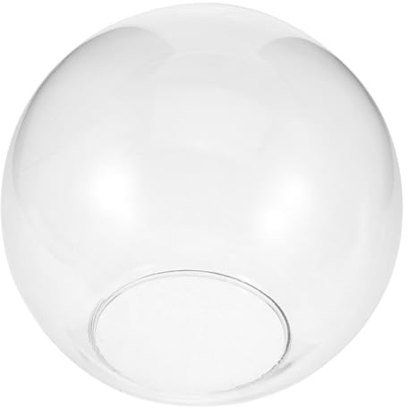 GARVALON Paralume in Vetro a Forma di Sfera, Copri Lampada di Ricambio in Vetro Trasparente, Protetto e Semplice per Illuminazione Vintage Diffusore Delicato