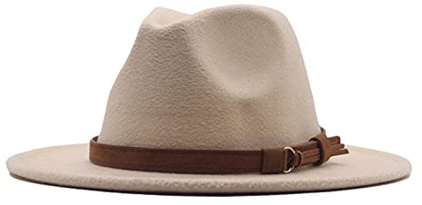 Generisch Cappellino da uomo Panama cintura classica Fedora cappello floppy fedora cappello da baseball fibbia larga per le donne