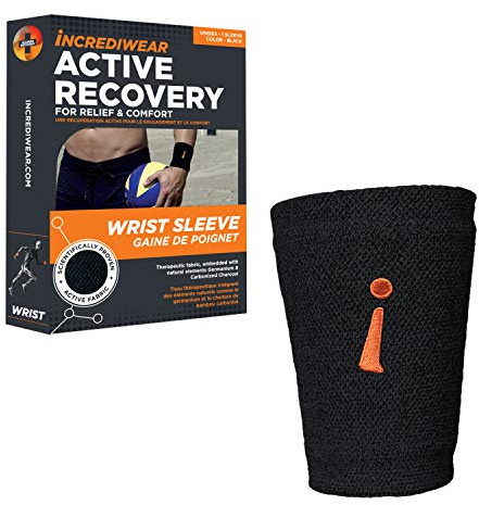 Incrediwear Wrist Sleeve – Wrist Brace for Women and Men, Helps with Inflammation, Swelling & Joint Pain Relief, Wrist Support for Recovering from Injury & Surgery (Black, S/M)