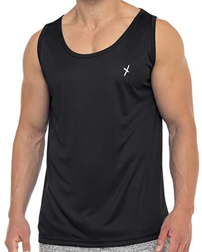 CFLEX Herren Sport Shirt Fitness Tanktop Sportswear Collection - Schwarz XXL