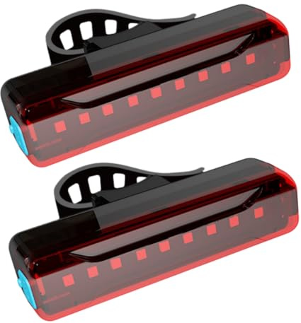 2 Pack LED Bike Tail Light,1200mAh Runtime 50 Hours,USB Rechargeable Bicycle Rear Light,IPX5 Waterproof,5 Light Modes for Adults Kids Men Women Road Mountain