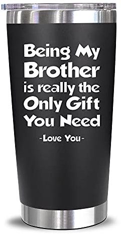 NewEleven Birthday Gifts for Brother - Brother Christmas Gifts from Sister - Unique Keepsake for Big Brothers - Presents for Brothers from Sisters - 20Oz Tumbler
