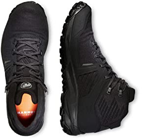 Mammut Ultimate III Mid GTX Men | Trekkingschuhe für Herren, Outdoor Wanderschuhe, Trekking- & Hikingschuhe, wasserdichte Bergschuhe, Gore-Tex Schuhe, Sportschuhe | Black, 44 2/3 EU