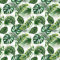 Palmenblätter Stoff Meterware Hawaii Möbelstoff Monstera Bananenblätter Indoor Outdoor Stoff Sommer Tropische Blätter Dekostoff Basteln Patchwork DIY Grün Weiß 460 x 150 (HxB)