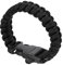 PATIKIL Überleben Paracord Armbänder Geflecht Fallschirm Armband mit Plastik Schnalle Party Geschenke Camping Außenverpackung für Männer Schwarz
