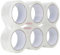 Fousenuk 6 paketklebeband Rollentransparent, Klebeband Transparent 48mmx66m, Paketbandtransparentstark, Verpackungsband, Durchsichtigesklebeband Breit, Packband Transparent, für Verpackungen und Paket