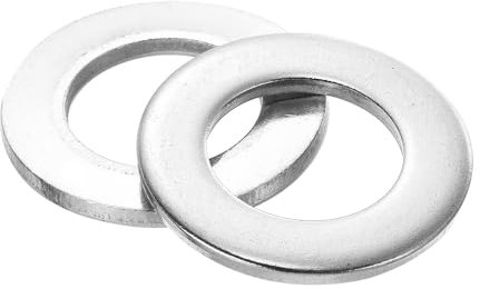 sourcing map 10Pcs M20 Flat Washer, 304 Stainless Steel 21mm ID x 37mm OD x 3mm Thick for Bolt Screw, Factories Repair, Kitchens, Shops, and Outdoor Construction, Silver