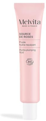 Melvita - Fluide Hydra-Repulpant - Source de Roses - Hydratation Intense et Longue Durée - Texture Gel Légère - Convient à Tous Types de Peau - 40 ml