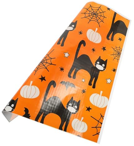 Healvian Película de Transferencia Térmica de Halloween Naranja de Poliuretano para Bricolaje, Resistente al Desgaste y Versátil para Decorar Ropa