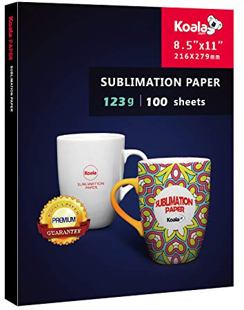 Koala Sublimation Paper 8.5x11 inches Easy to DIY T-shirts, Tumblers, Mugs Only Compatible with Inkjet Sublimation Printer Sublimation ink 100 sheet 123g