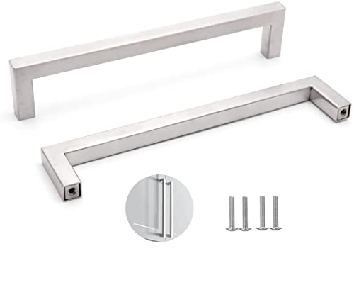 SYDARSYN 2 Pezzi Maniglie per Mobili da Cucina 320mm - Maniglia per Mobile in Acciaio Inox Opaco Quadrato Maniglie per Guardaroba Porte Cassetti Armadio