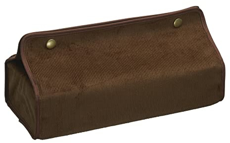 Quarter Report Tissue Case, Hanging Rib, Brown, Approx. W 9.8 x H 2.0 - 2.4 x D 4.7 inches (25 x 5 - 6.2 x 12 cm), 14 Wales, Corduroy, Backing, Laminated, Made in Japan