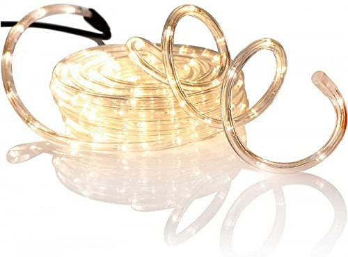 Hogar y Mas Tubo Manguera DE Luces LED Exterior Blanco CÁLIDO 10M