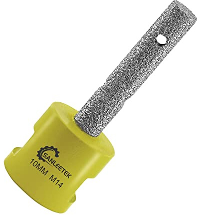 Fresa Diamantata 10mm per Allargamento Sagomatura Rifilatura di Fori Esistenti in Piastrelle Porcellana Ceramica Marmo Granito Pietra Artificiale M14 Filettatura SANLEETEK