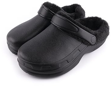 R-ISLAND Clog Classic, sabots d'hiver pour femme, avec doublure chaude, imperméable, avec semelle antidérapante, confortable, pour maison, chambre, salon.