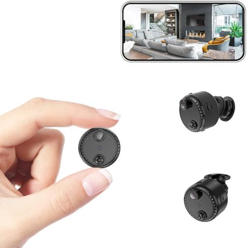 VIDCASTIVE Mini Spy Hidden Camera 4K Wireless WiFi Small Nanny Cam Portable Indoor Secret Tiny Video Security Cameras with 100 Days Standby Battery Life AI Motion Detection Night Vision