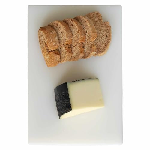 CHEFZOCO Tabla de corte profesional, Tabla de picar, Tabla de cocina, Tabla para alimentos, Tabla antibacteriana, Polietileno, No deja sabor ni olor, Antibacteriana, 40 x 30 x 1.5 cm, Blanco