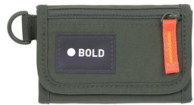 LÄSSIG Kinder Geldbeutel mit Klettverschluss und transparenten Sichtfenster/School Wallet Bold dark olive