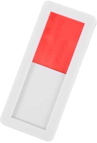 CAXUSD Toilet Door Vacant Occupied Signboard 3x7cm White Square Slide Privacy Disturb Status Indicator for Bathroom Home Use