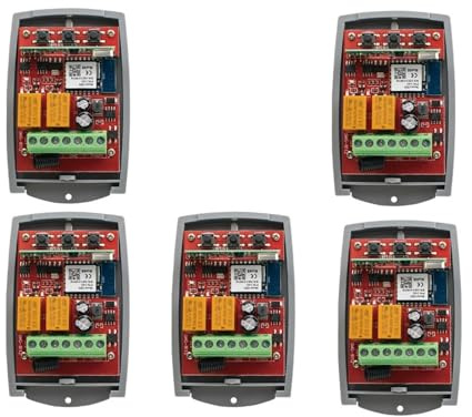 Motor de puerta corrediza, Receptor de puerta de garaje Tuya , 2 canales, 433mhz, 433,92 mhz, interruptor controlador multimarca de código rodante fijo Universal para motor de puerta corrediza(AC DC 7