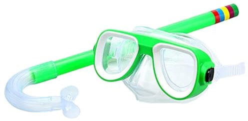 QIUYMGFG Maschera Maschera per Occhiali da Nuoto per Bambini, Antiurto, antiappannamento, Fascia per Lo Snorkeling Maschera Subacquea(G)