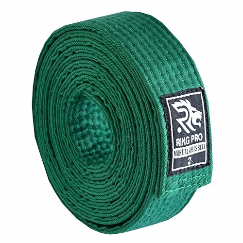 RING PRO Karate Belt Polycotton Martial Arts Belt for Karate Taekwondo Judo Aikido Durable Kids and Adults Belt