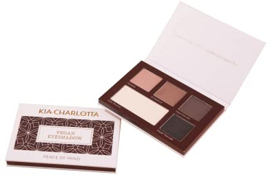 Kia-Charlotta, veganer Lidschatten, zertifizierte Naturkosmetik & vegan, tierleidfrei, 5 langanhaltende Farben, Made in Germany, 12,8g (Nuancen von Ecru bis Schwarz)