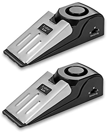 Lancoon Türstopper Alarm 2Er-Pack, 120dB Lauter Tragbarer Keil Eingangsalarm Sicherheitswerkzeuge Für Haussicherheit Haus Apartment Hotel Reisen