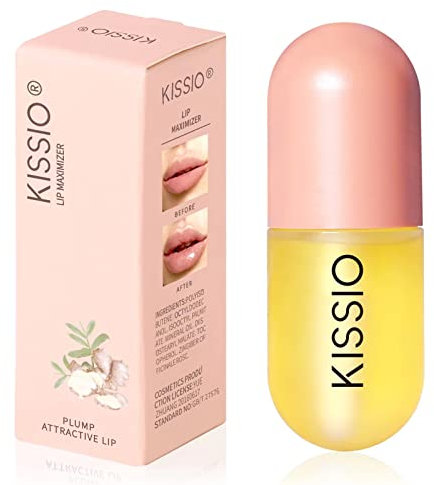 KISSIO Lip Plumper,Natural Lip Plumper, lip plumper for day use,Lip Plumper Gloss Make Lips Fuller and Moisturizing 5.5ml