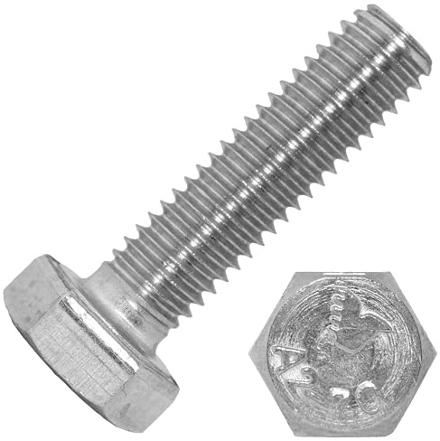 Techtanium Sechskantschrauben M10 x 70 mm aus Edelstahl A2 (10 Stück) | Sechskant-Schrauben | Maschinenschrauben | DIN 933