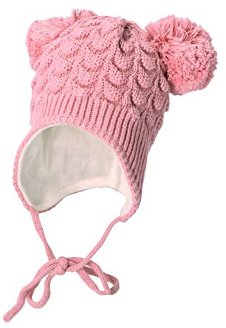 Sterntaler Mädchen Bommelmütze Struktur, Rosa, 45