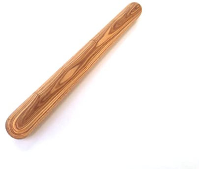 Degkavel massiv rundad Ø 4 cm längd 30/35/40/45, valbar, pizzarulle, kavel för hand av olivträ (längd: 40 cm)