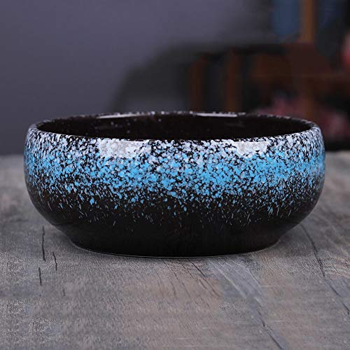 Einfacher Keramik-Hydrokultur-Blumentopf, großer, porenfreier Narzissen-Blumentopf, Retro-Flow-Glasur, Sukkulentenplatte, Keramik, porenfreies Kupfer, Geldgras/Einblatt-Lotus/Schüssel, Lotusbecken