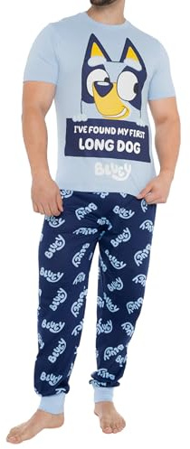BlueY Schlafanzug | Schlafanzüge Für Herren | Kurzarm Pyjama Set Herren | Blau L