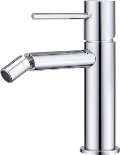 IMEX - Grifo Bidet | Grifo Monomando Bide para Baño | Grifo de Bidé con Mezclador de Agua Caliente y Fría | Griferia Bidet | Instalación Fácil | Serie Monza | Color Cromado