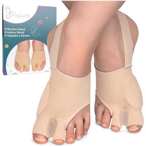 HALUTO Alluce Valgo Correttore - Protezione Dita Piedi - Tutore Alluce Valgo - Divaricatore Alluce Valgo - Raddrizza Alluce Valgo - Calzino Per Alluce Valgo