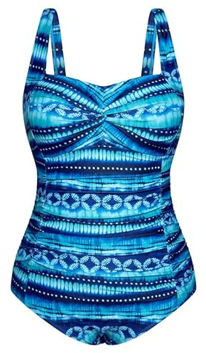 Hanna Nikole Badeanzug Damen Mit Cups GroßE GrößEschwimmanzug Einteiler Bauchweg Badeanzug Shape Bademode Push Up Schwimmanzug Weiche Strandmode Mit Verstellbarer Schultergurt