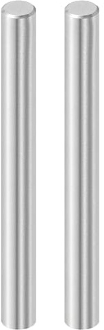 QUARKZMAN 2 Pz 10 mm x 90 mm perni di legno, perni cilindrici in acciaio inossidabile 316L supporto mensola perno perno asta fissaggio elementi mensola perni argento tono