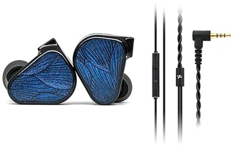 TRUTHEAR Crinacle Zero: Blue2 Dual Dynamic Drivers In-Ear-Kopfhörer mit abnehmbarem Kabel (3,5 mm + Mikrofonkabel)