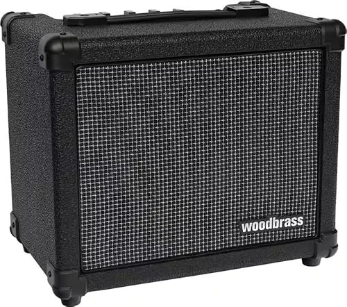 Woodbrass BA820 – Bassverstärker 20 W Klasse D, kompakt & leicht, HP 6,5 Zoll, 4-Band-EQ, kabelloser Empfang, AUX-Eingang & Kopfhörerausgang, ideal für Anfänger & praktisch zu Hause